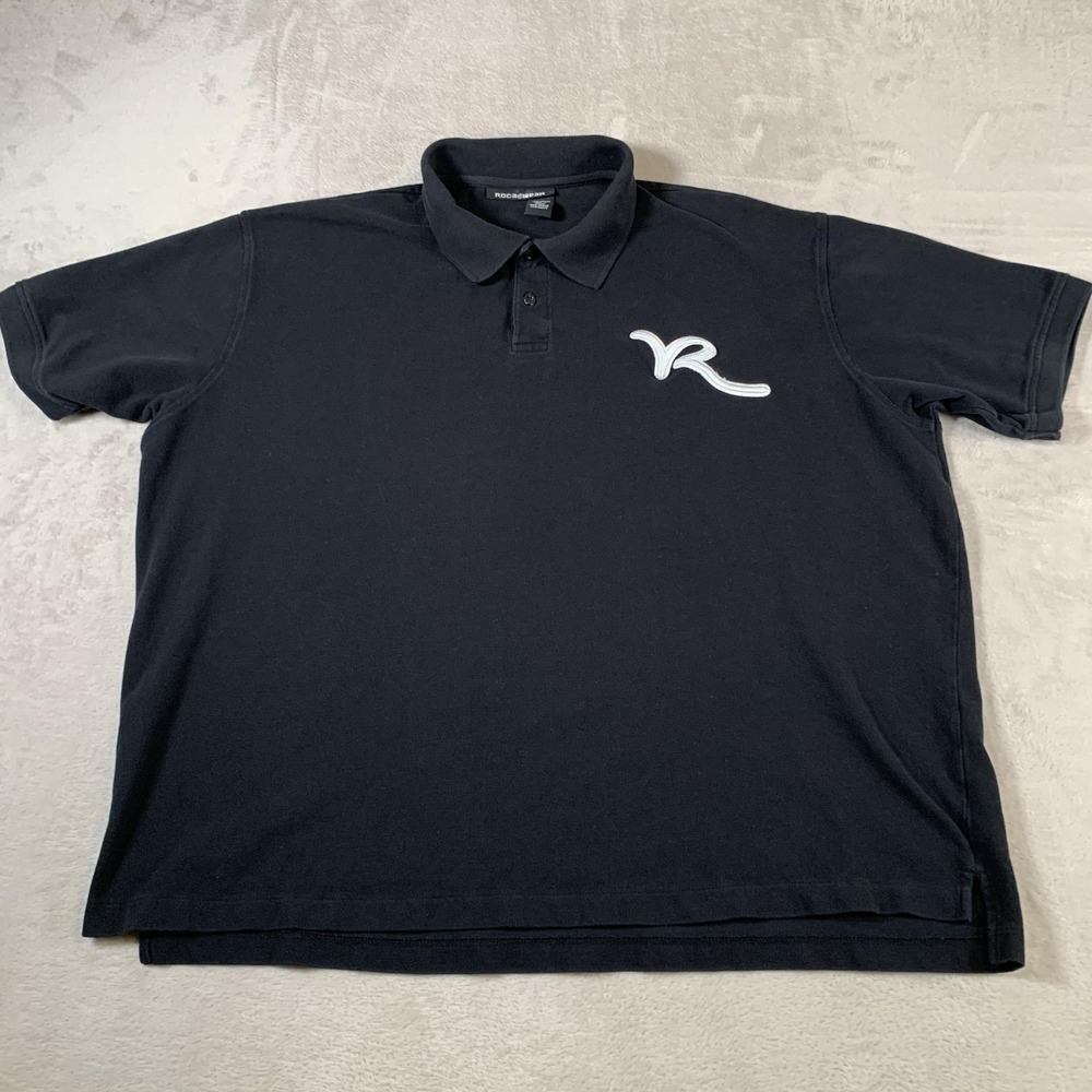 Rocawear Polo Shirt Mens 2XL Short Sleeve Hip Hop‎ Embroidered RW Casual XXL